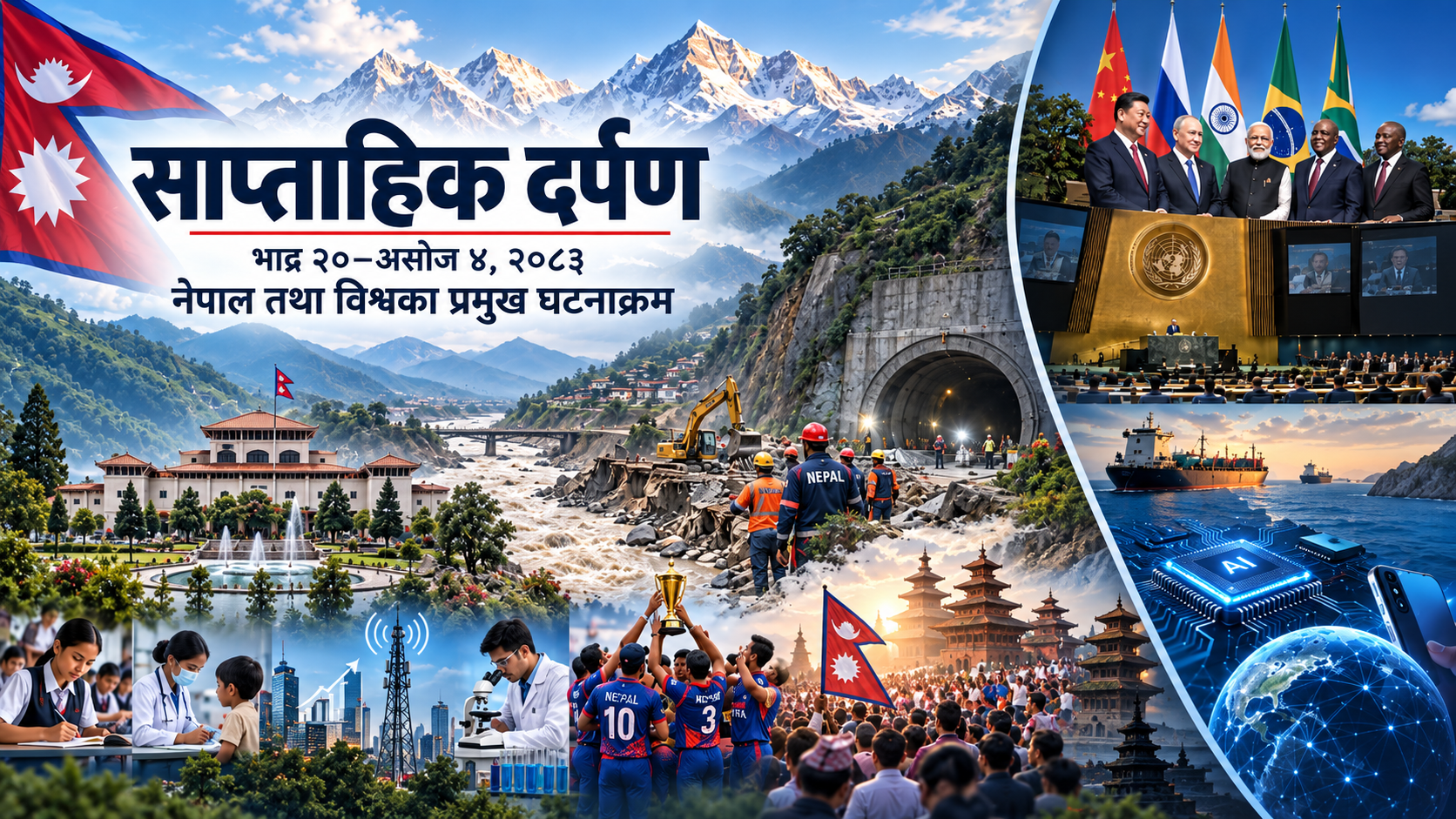 साप्ताहिक दर्पण भाद्र २० देखि असोज ४ २०८३ नेपाल तथा विश्वका प्रमुख घटनाक्रम